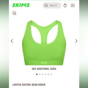 nwt skims cotton jersey sports bra